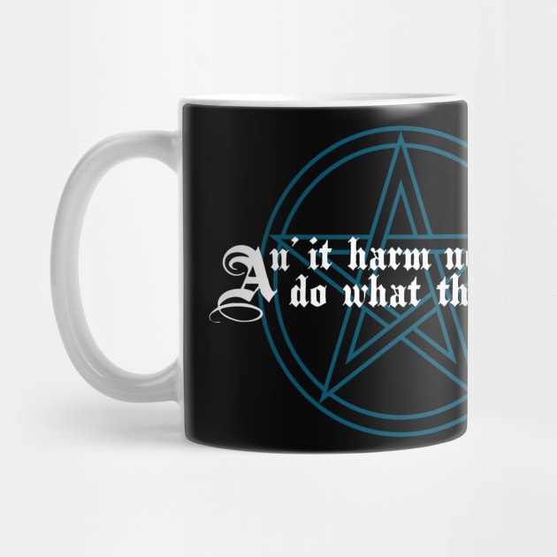 The Wiccan Rede with Witch's Pentacle - Wiccan Pentagram by Occult Designs